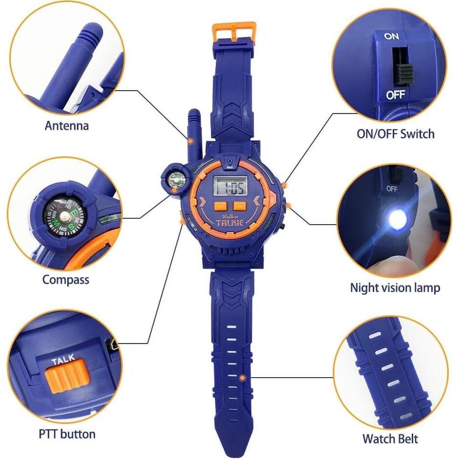 Walkie Talkie Recargable para Niños Gantan con Linterna 100m