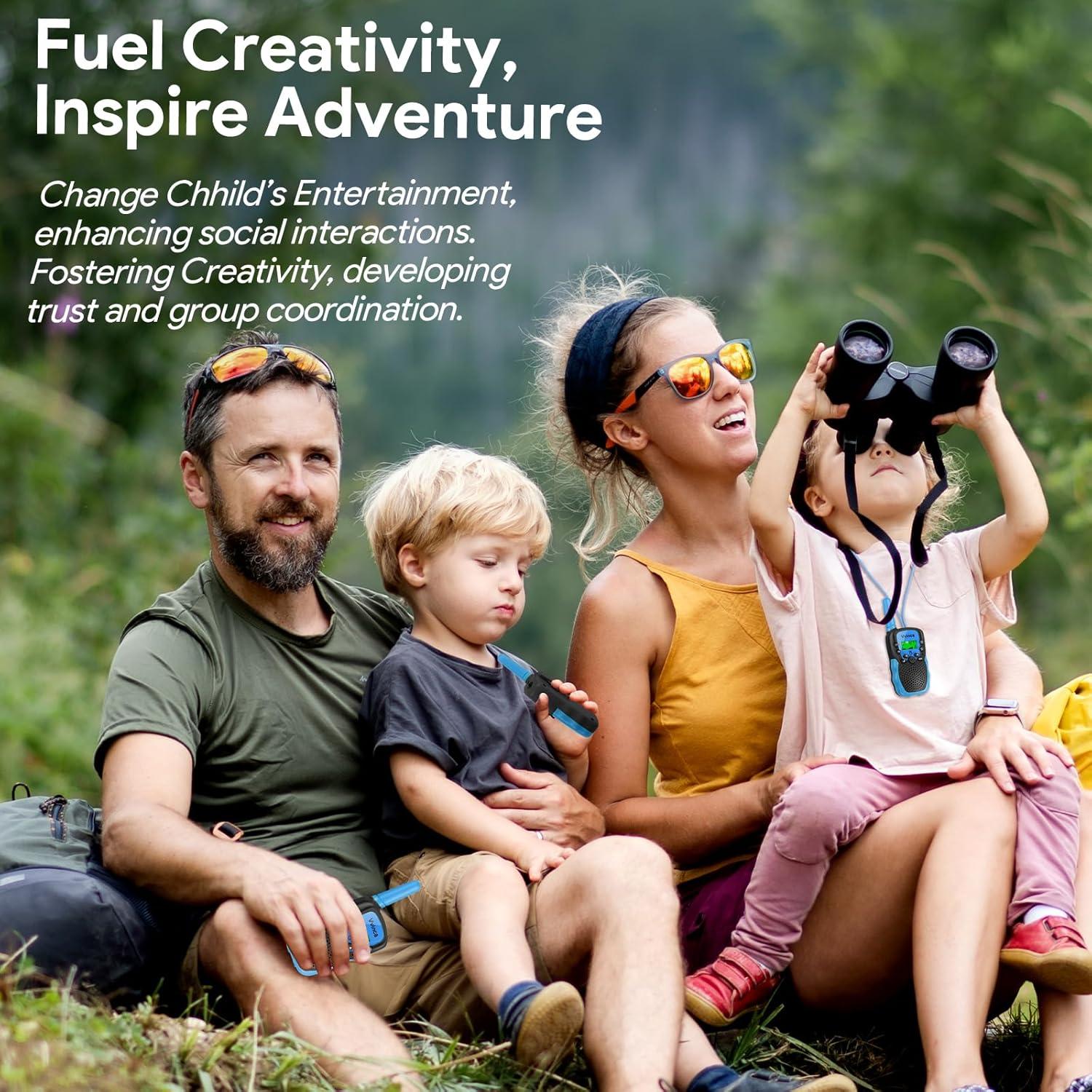 Walkie Talkies Vvinca Recargables 22CH 3km para Niños 3-12 Años