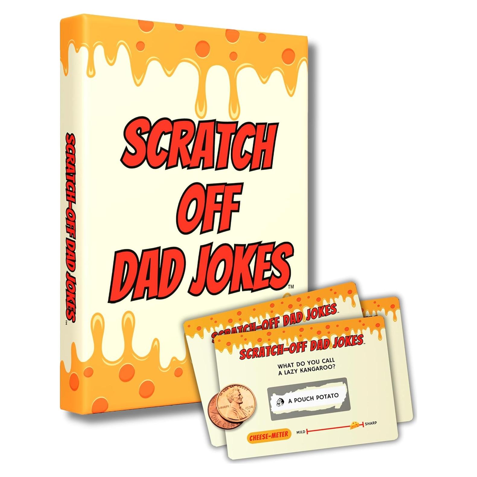 Gifts for Dad - Scratch Off Dad Jokes - Dad Christmas Gifts, White Elephant Gifts for Adults, Funny Gifts, Dad Birthday Gift, Gifts for Husband, Gifts for Men, Dad Stocking Stuffers