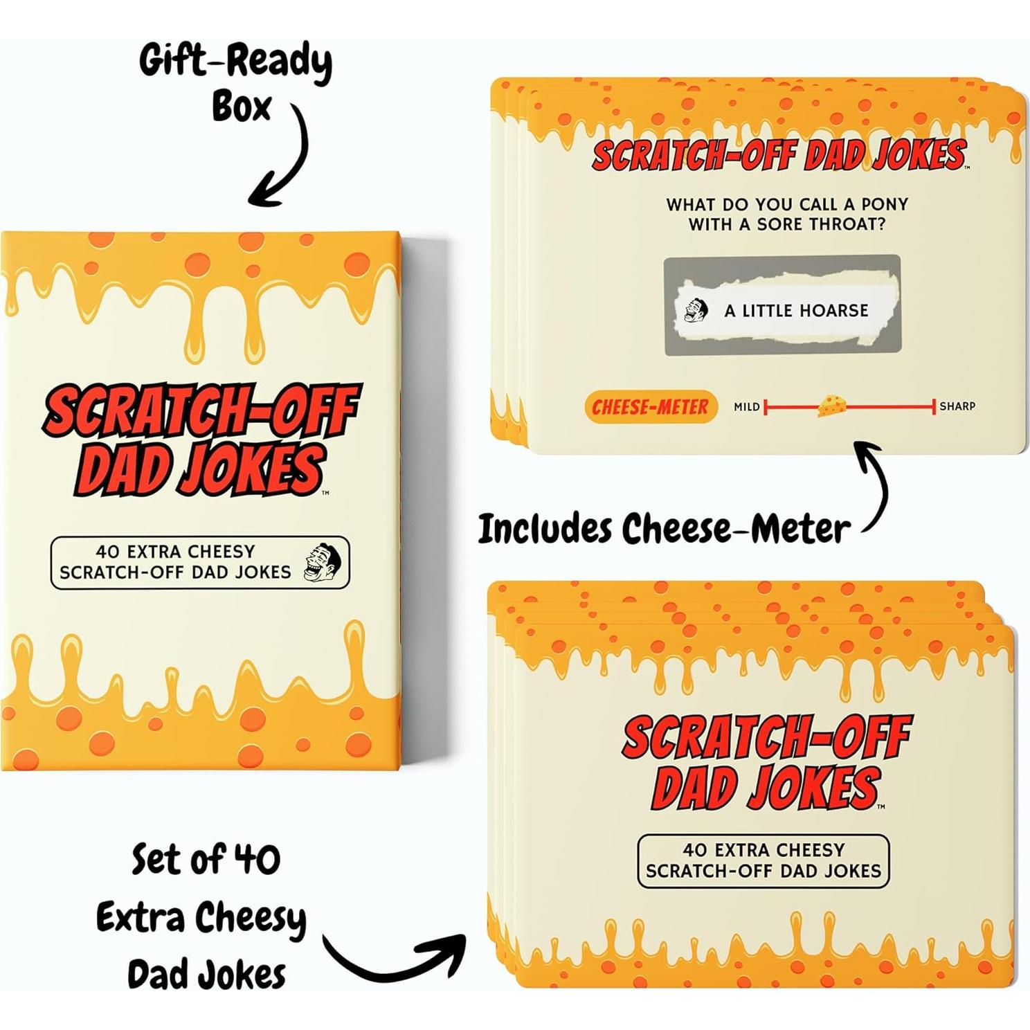 Gifts for Dad - Scratch Off Dad Jokes - Dad Christmas Gifts, White Elephant Gifts for Adults, Funny Gifts, Dad Birthday Gift, Gifts for Husband, Gifts for Men, Dad Stocking Stuffers