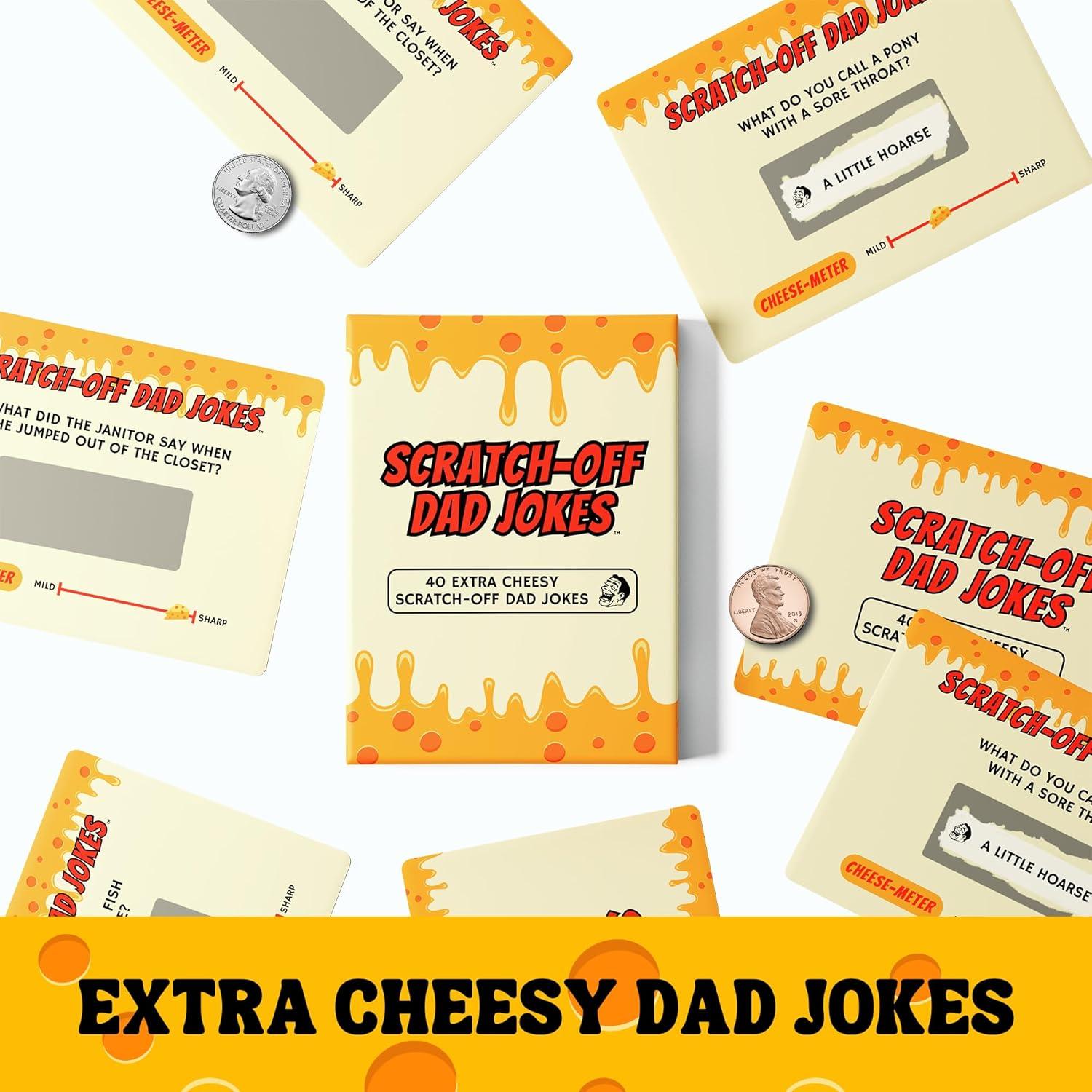 Gifts for Dad - Scratch Off Dad Jokes - Dad Christmas Gifts, White Elephant Gifts for Adults, Funny Gifts, Dad Birthday Gift, Gifts for Husband, Gifts for Men, Dad Stocking Stuffers
