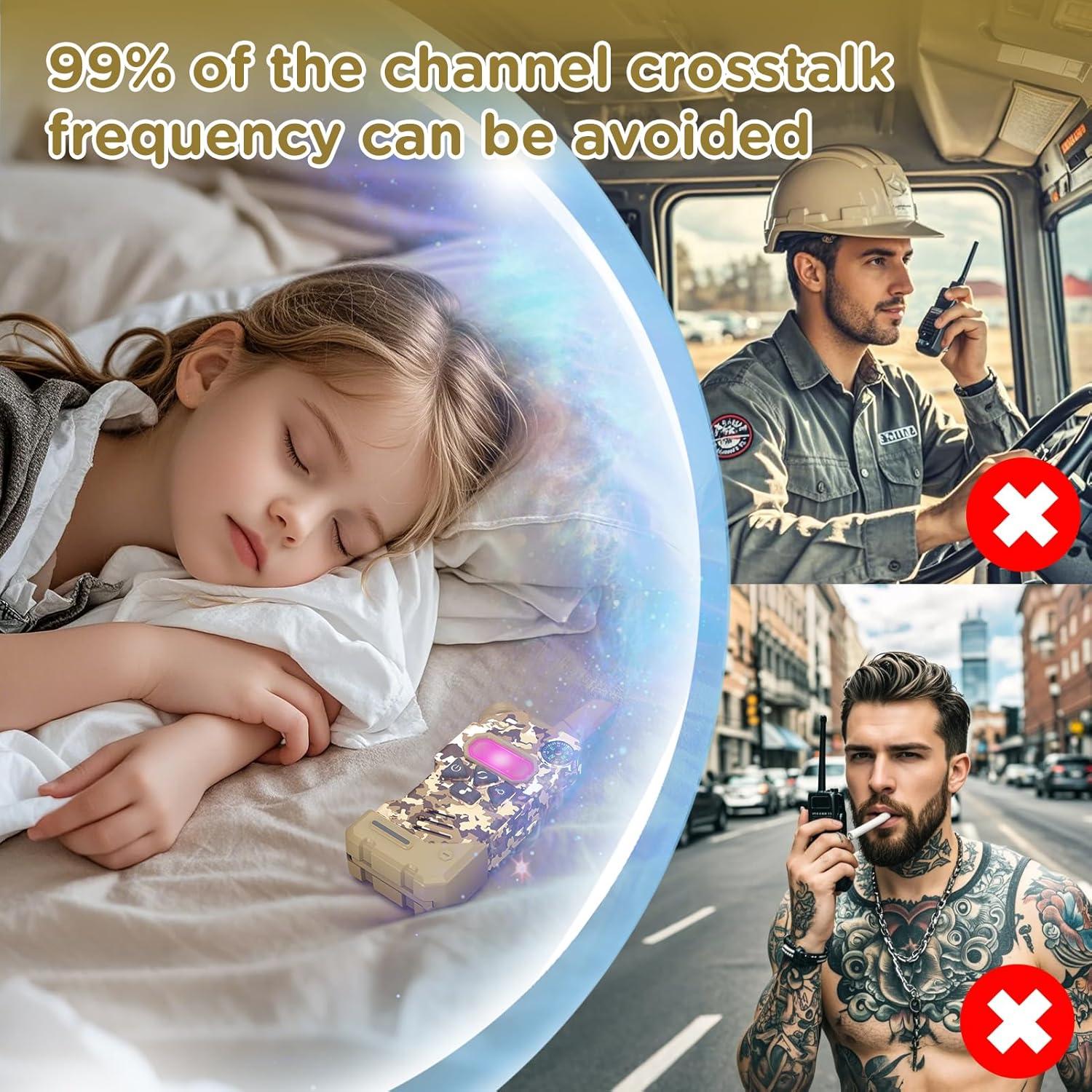 Walkie Talkies Gowtimly para Niños, 5 Canales, Alcance 4.83 km