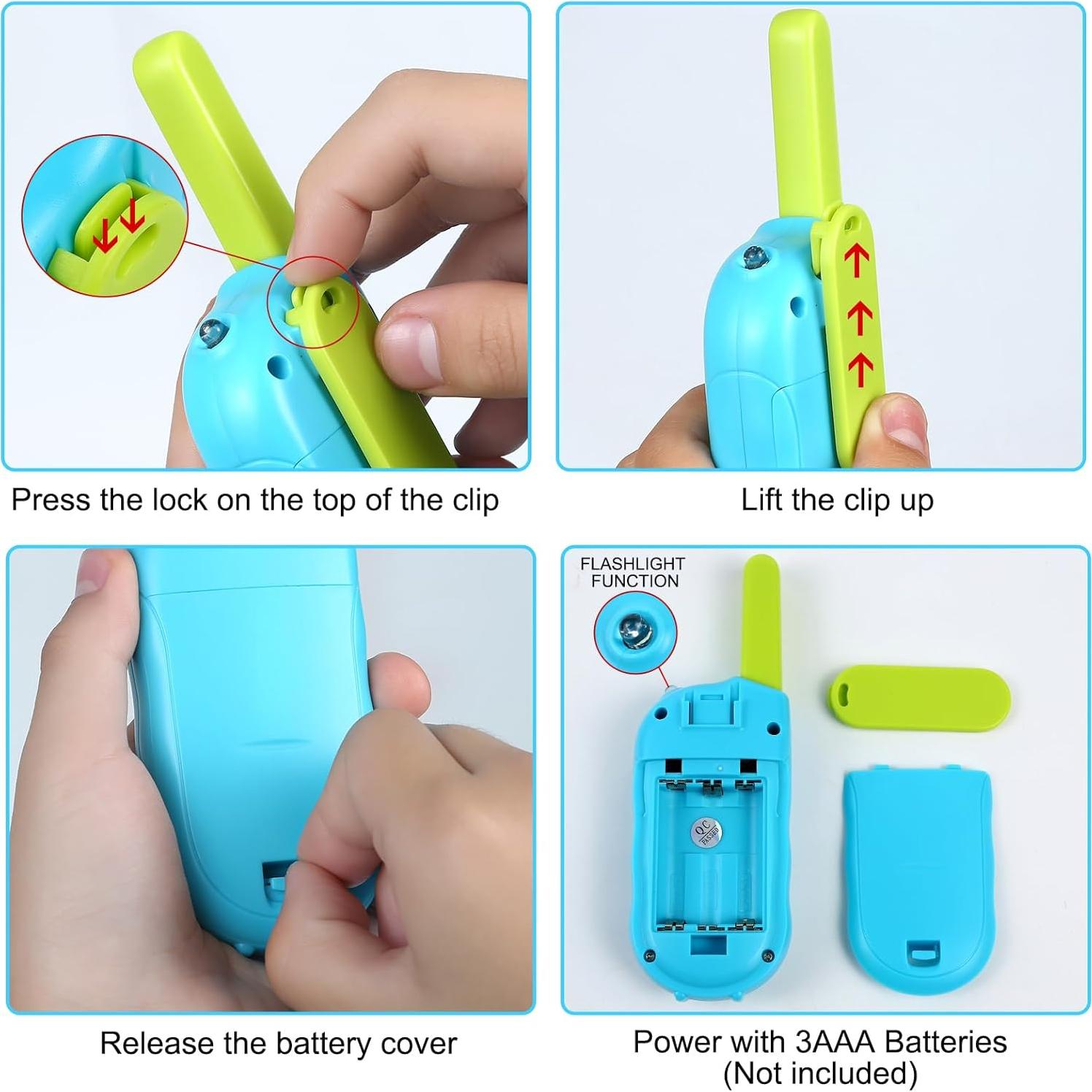 Walkie Talkies VOOPON para Niños 22 Canales Azul