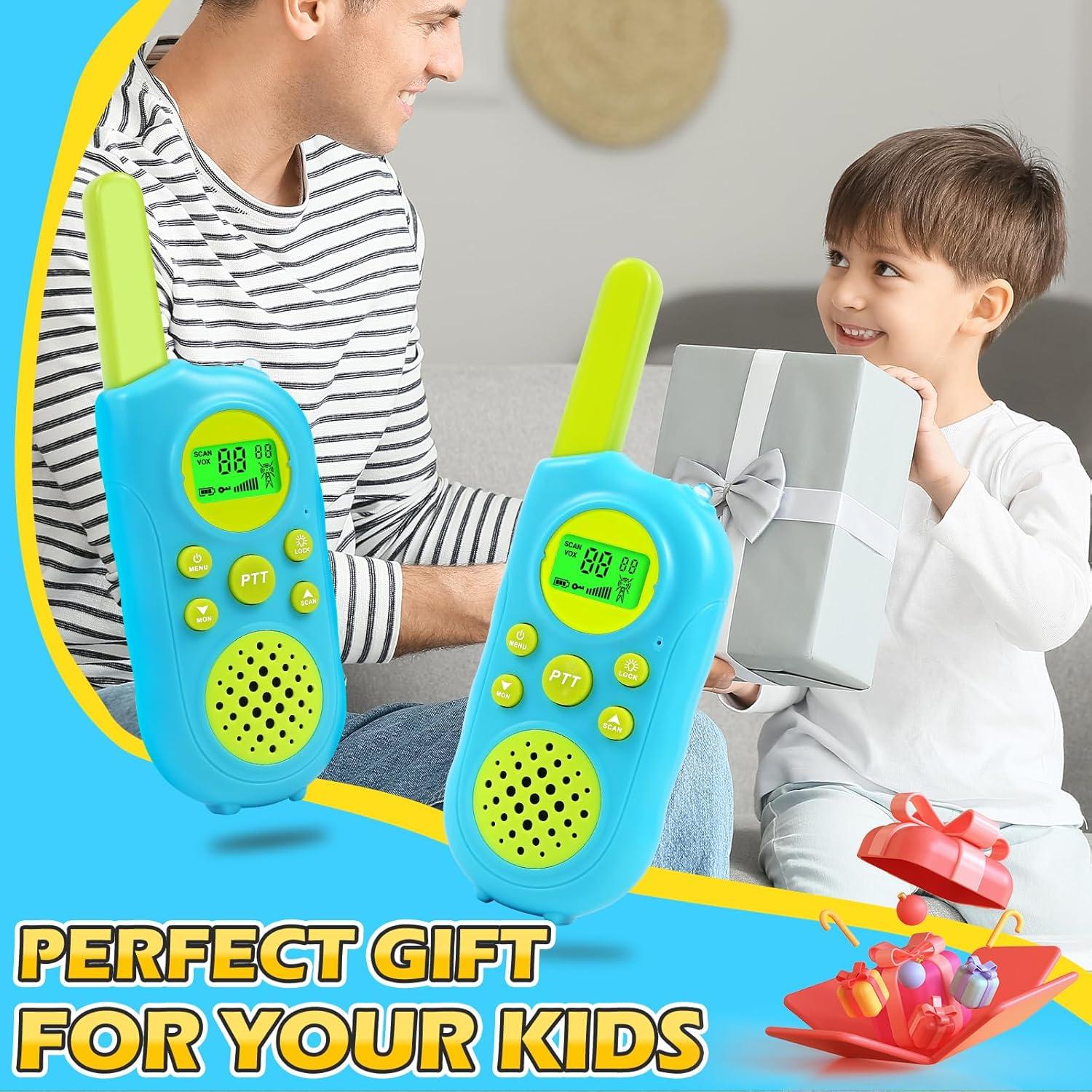 Walkie Talkies VOOPON para Niños 22 Canales Azul