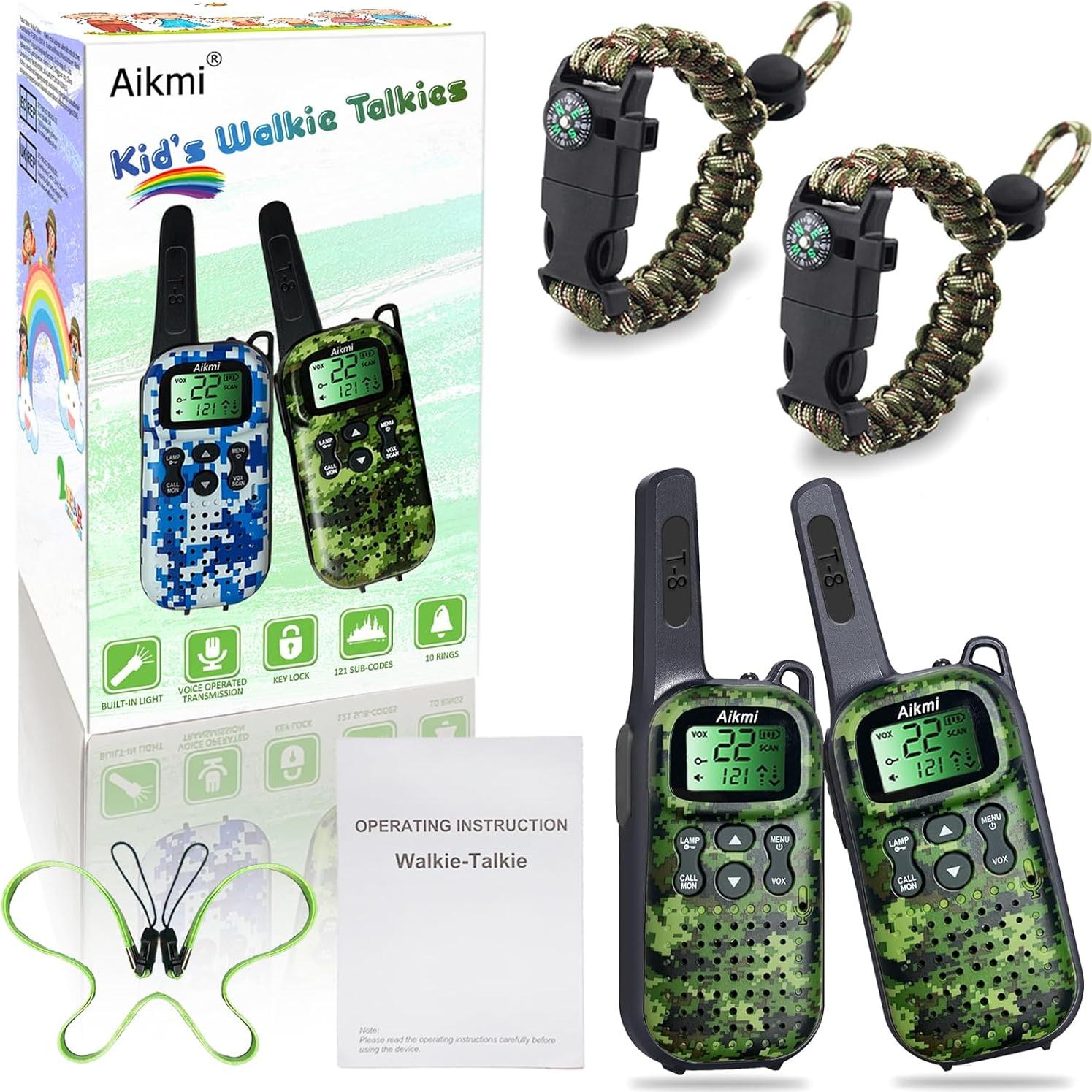 Walkie Talkies para Niños T-8 Verde - 3 KM, 22 Canales