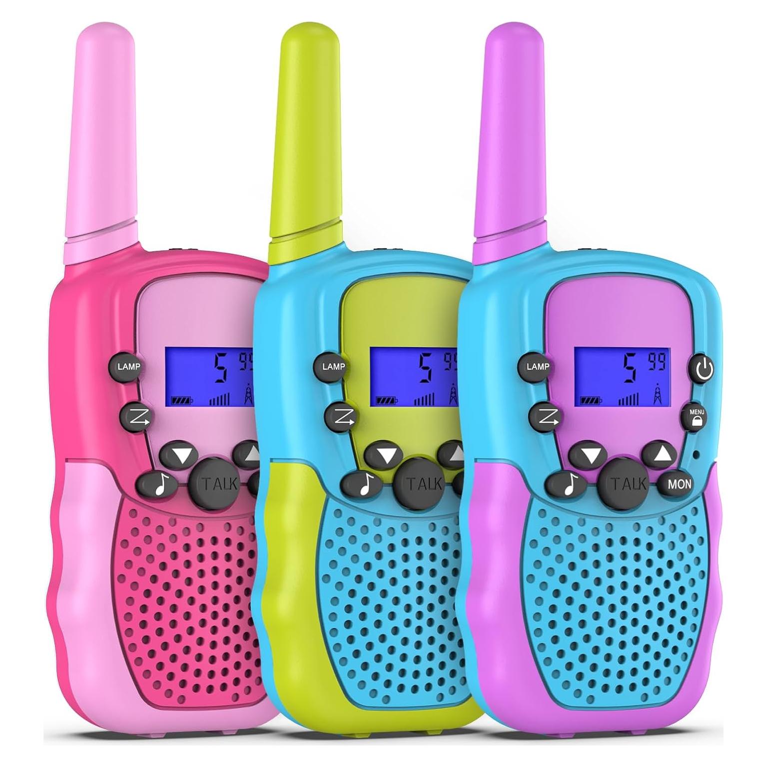 Walkie Talkies Selieve para Niños 3 Paquete Rango 3 KM