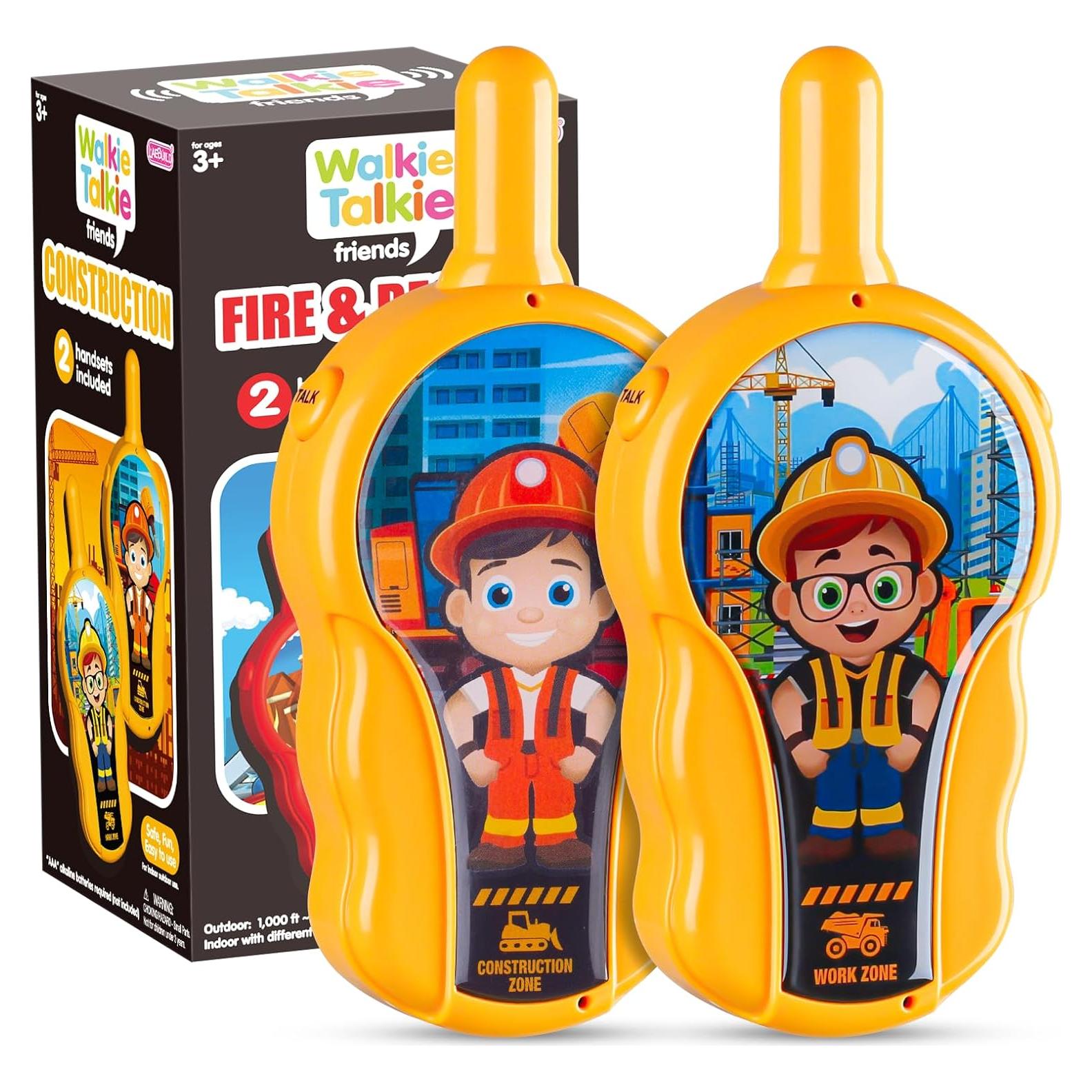 Walkie Talkies para Niños LAEbuild Amarillo 2 Paquete 2000 pies