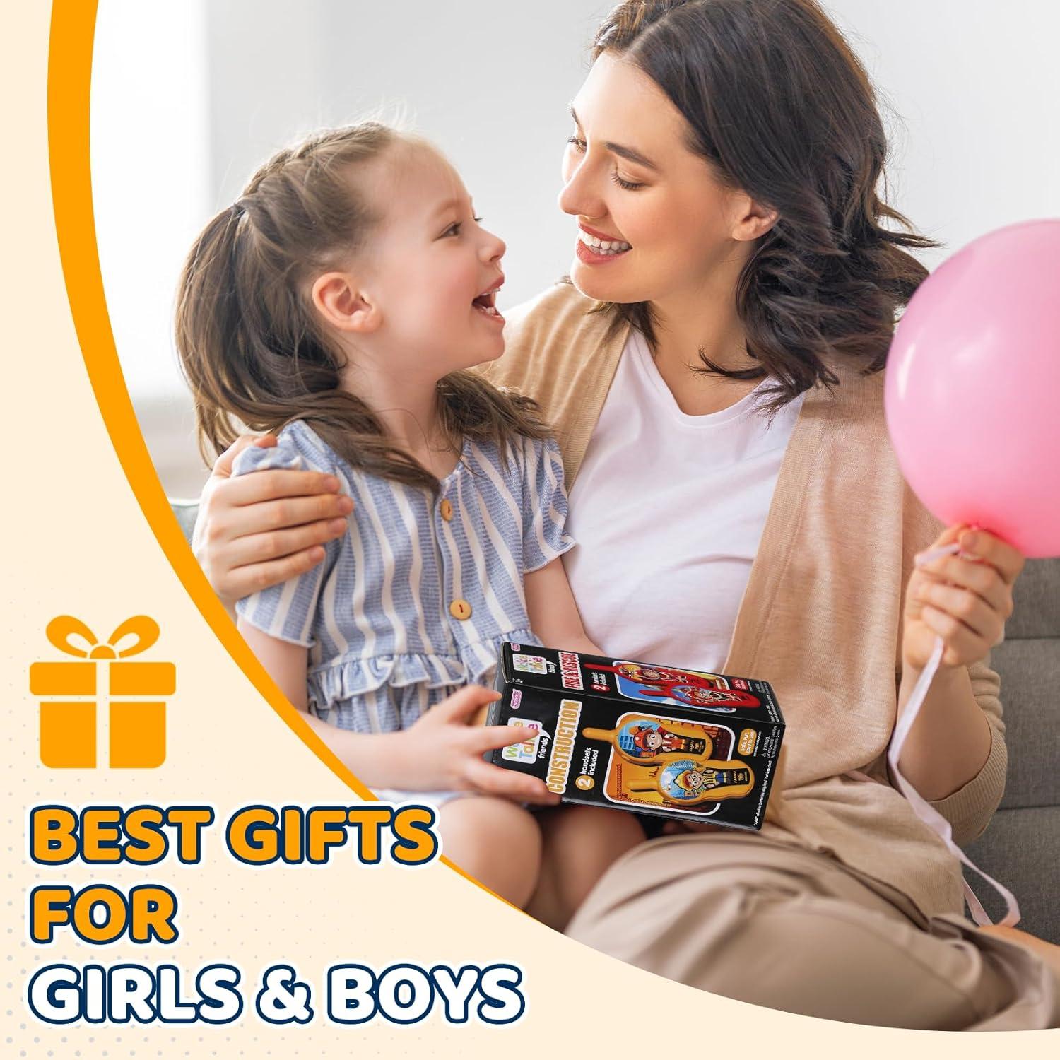 Walkie Talkies para Niños LAEbuild Amarillo 2 Paquete 2000 pies