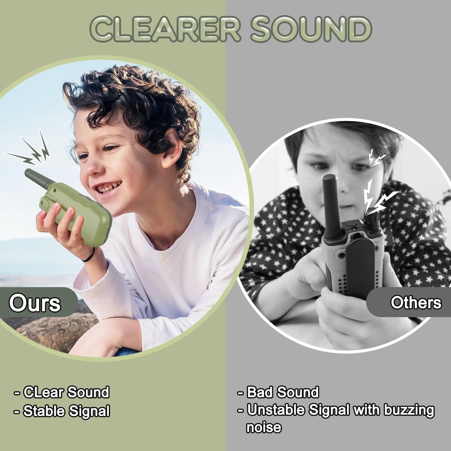 Kids Walkie Talkies Rechargeable for Boys Girls, Selieve 2 Way Radio 22 Channel 3 Miles Range HD Voice Handheld Walky Talky Toy, Birthday Gifts for 3-12 Year Old Kids for Adventure Garden Game