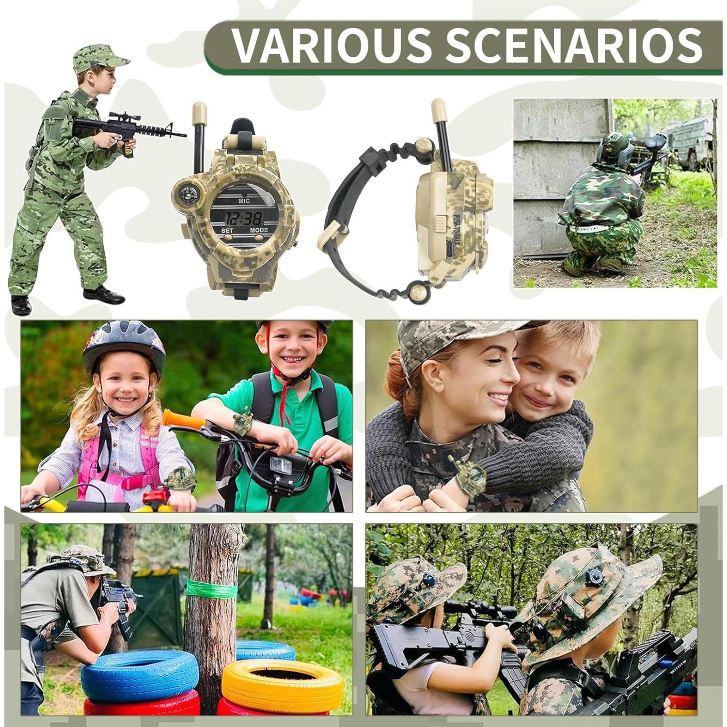 Walkie Talkie Recargable para Niños Gantan con Linterna 100m