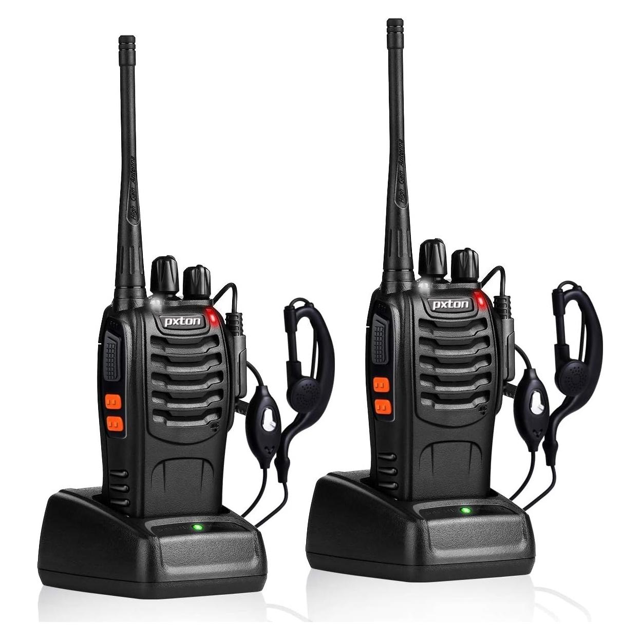 Walkie Talkies Recargables Pxton PX-888S 2 Paquete 4.83 km