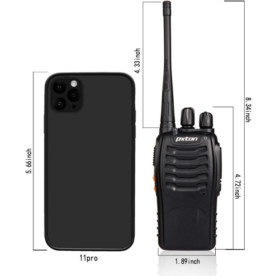 Walkie Talkies Recargables Pxton PX-888S 2 Paquete 4.83 km