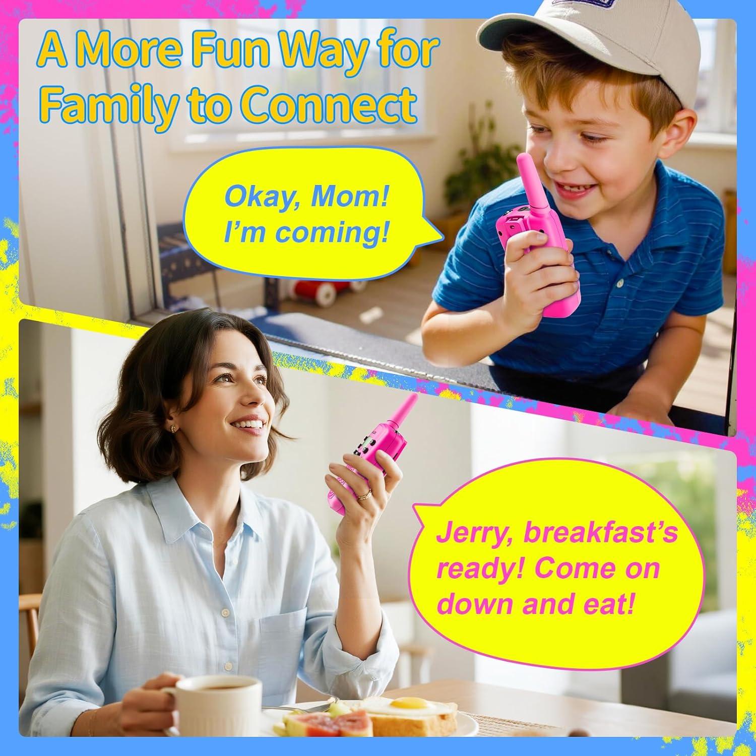 Walkie Talkies para Niños SANJOIN T-388 Rosa 3 km