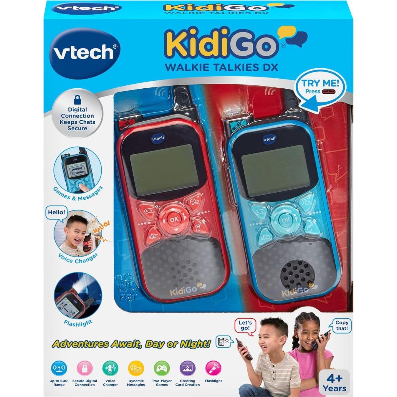 Walkie Talkies VTech KidiGo para Niños + Juegos Interactivos