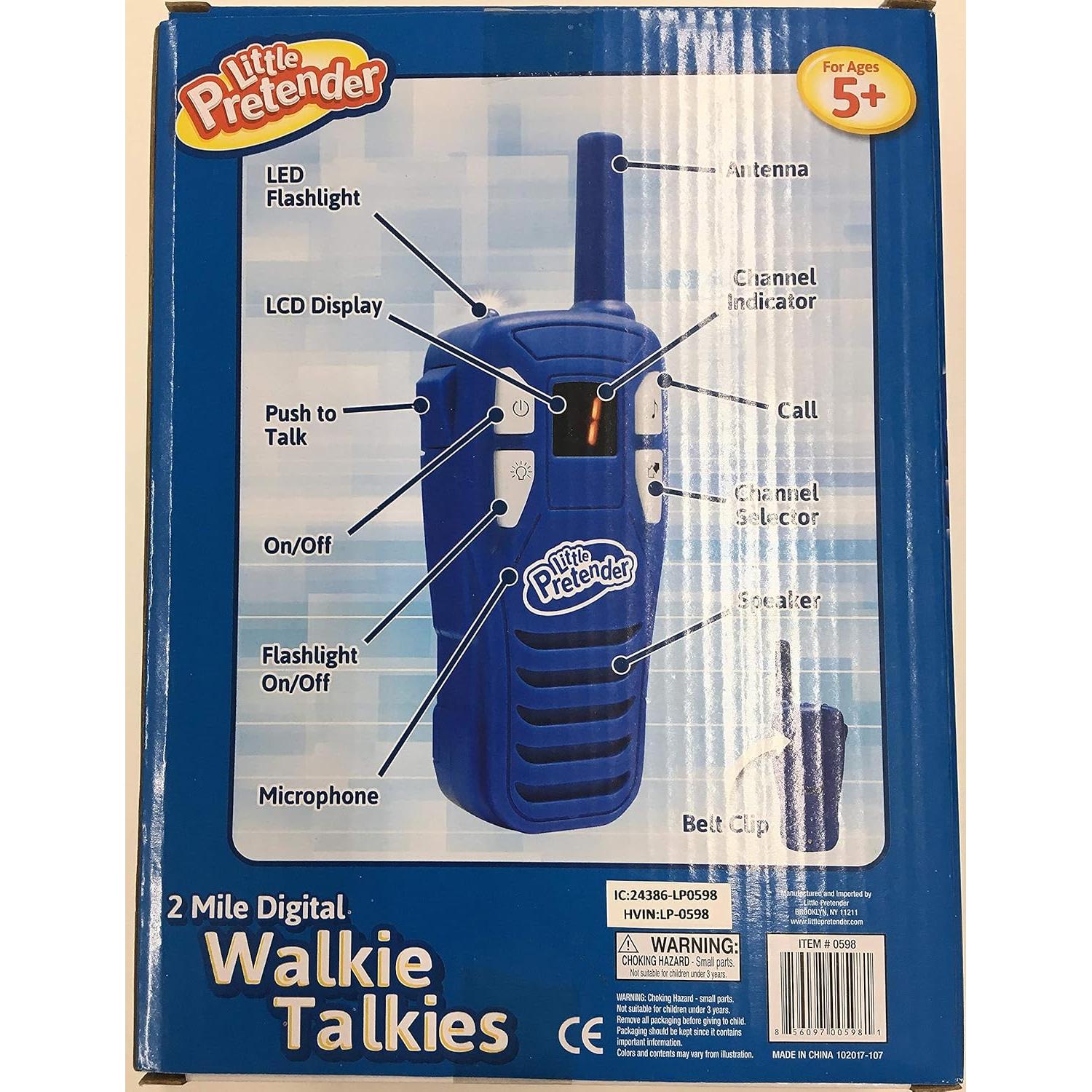 Paquete de 2 Walkie Talkies para Niños Little Pretender 3 Canales