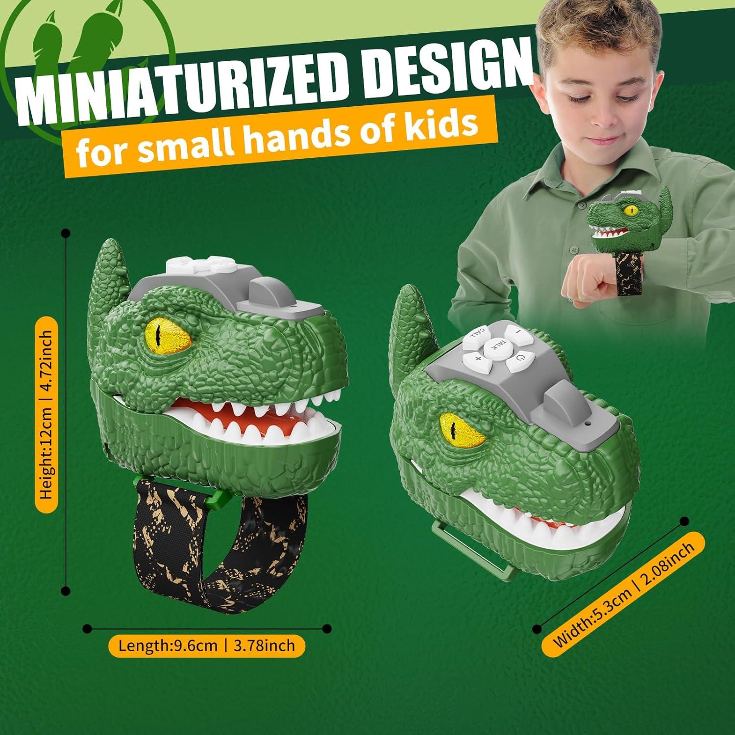 Walkie Talkies Dinosaurio Gantan, Volumen Ajustable, 500m