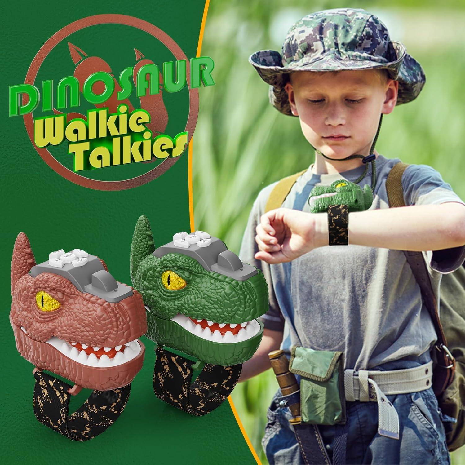 Walkie Talkies Dinosaurio Gantan, Volumen Ajustable, 500m