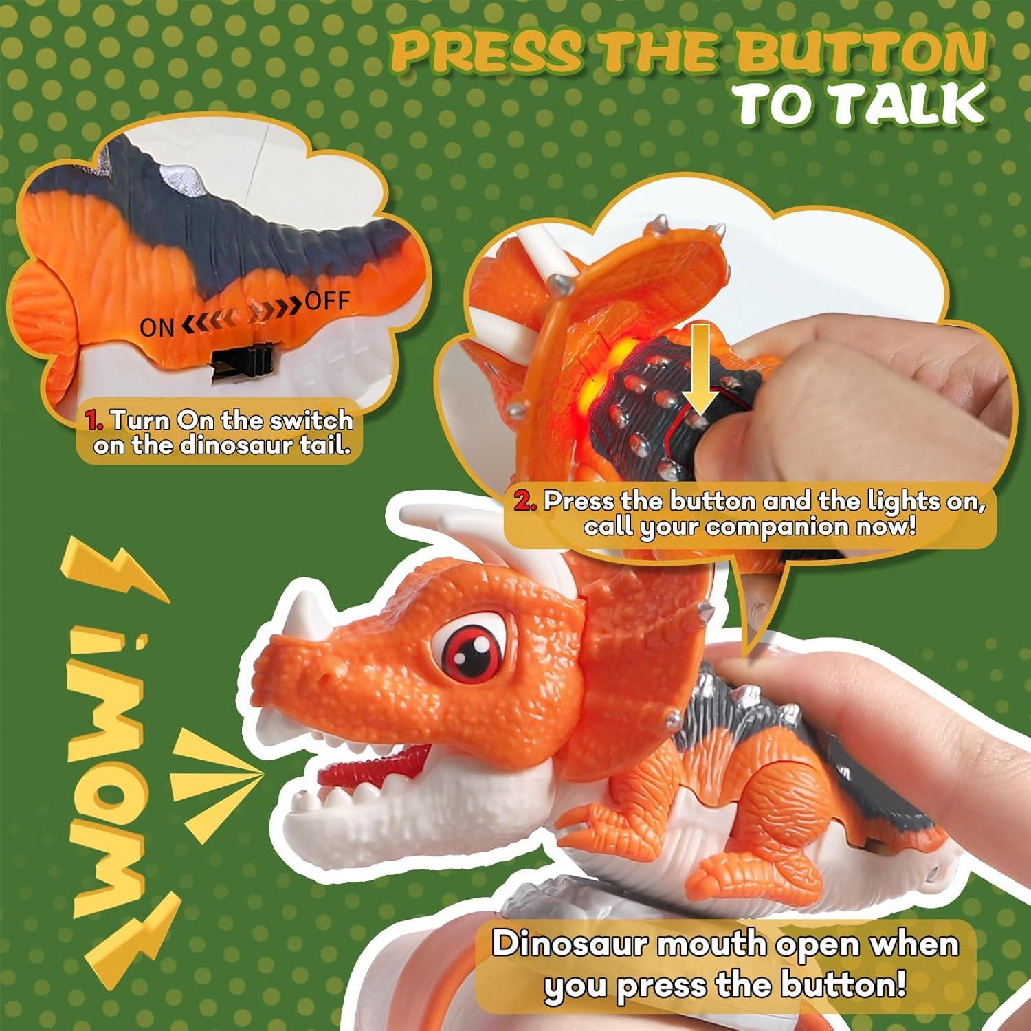 Walkie Talkies Dinosaurio Recargables Surper para Niños 304.8m