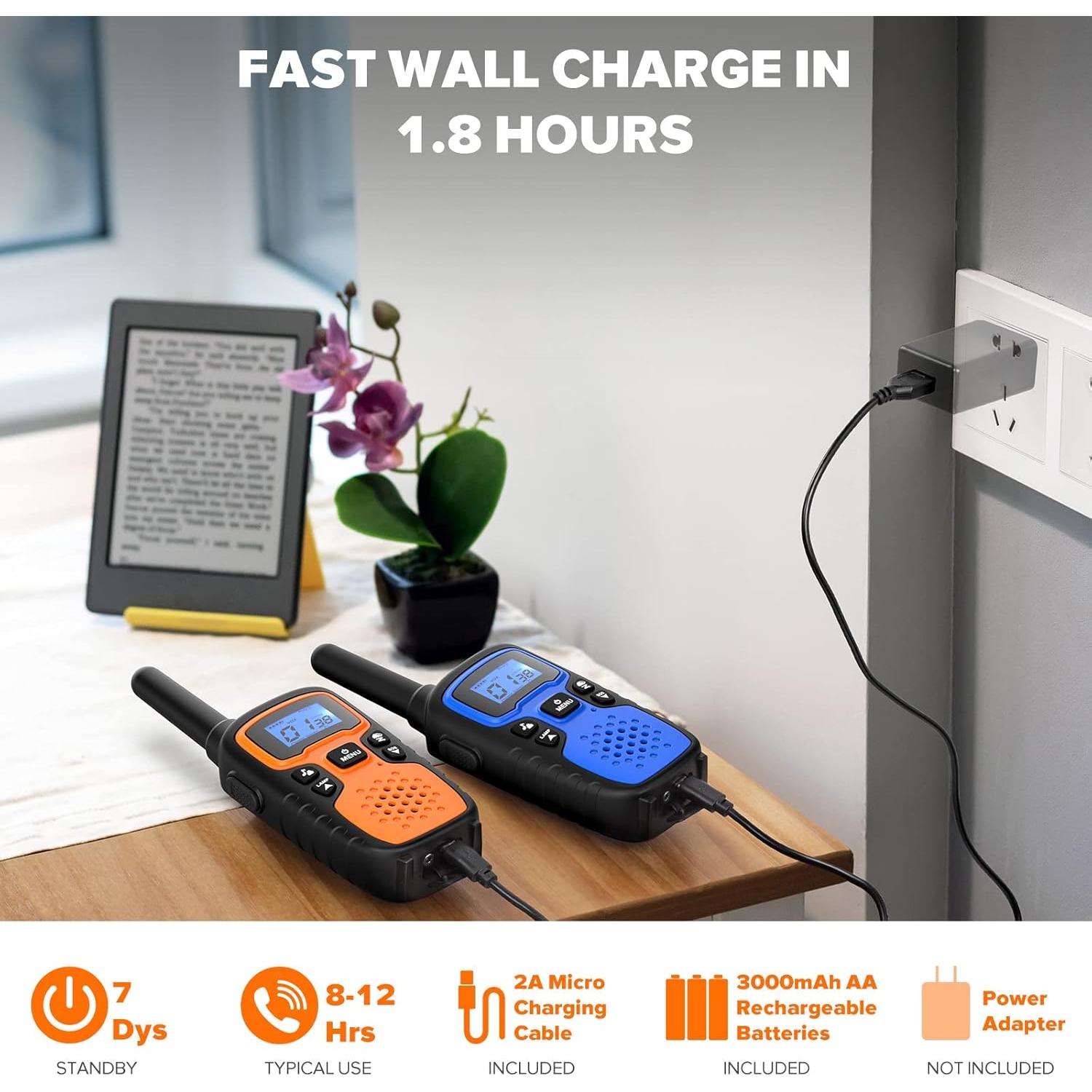 Walkie Talkies WisHouse M9 Recargables 4 Unidades 1.61 km