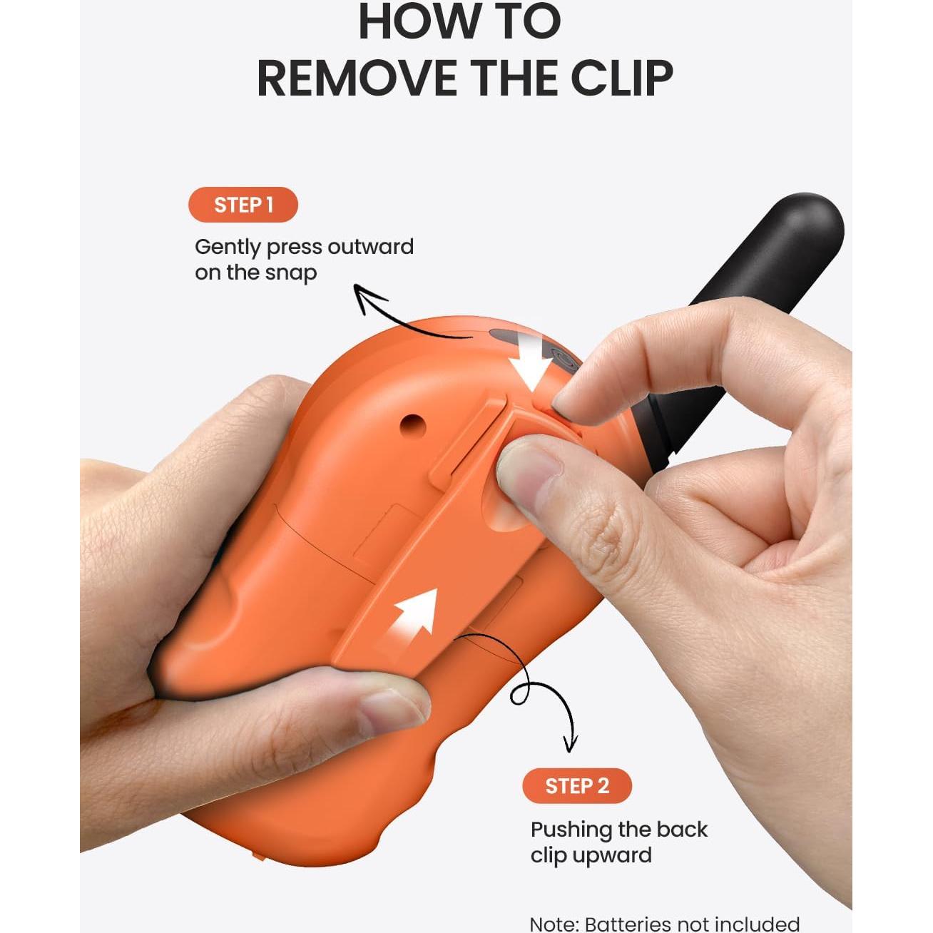 Walkie Talkies para Niños FOREDOM 2 Paquete Naranja 22 Canales