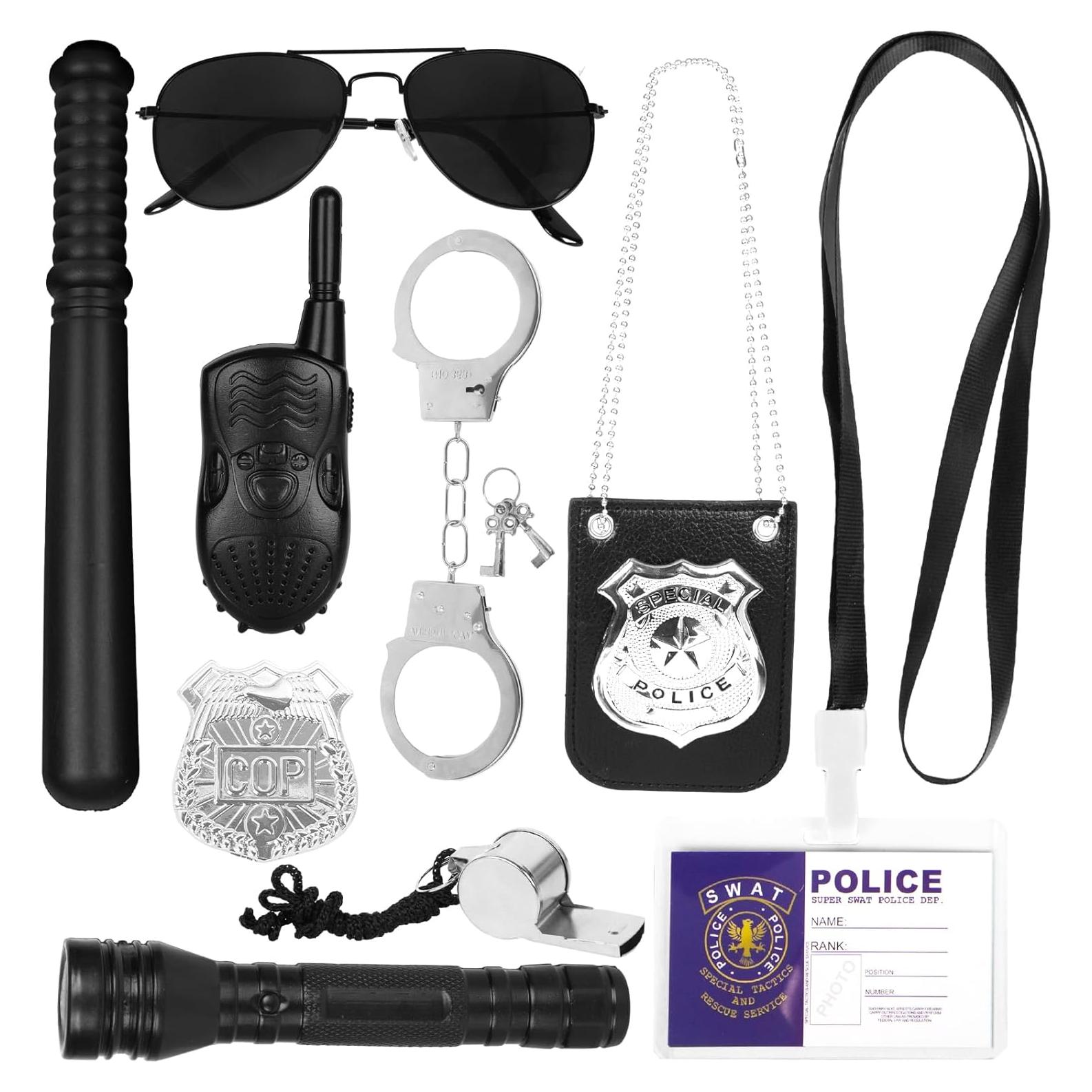 Juego de Policía 9PCS 3 Nutrias - Accesorios para Niños 3-8 Años