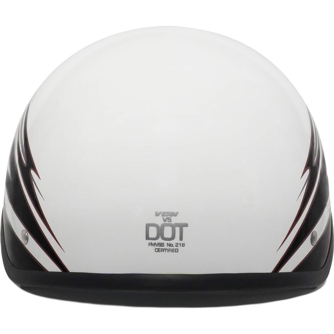 Casco VCAN V5 Cruiser Blanco Mediano para Motocicleta