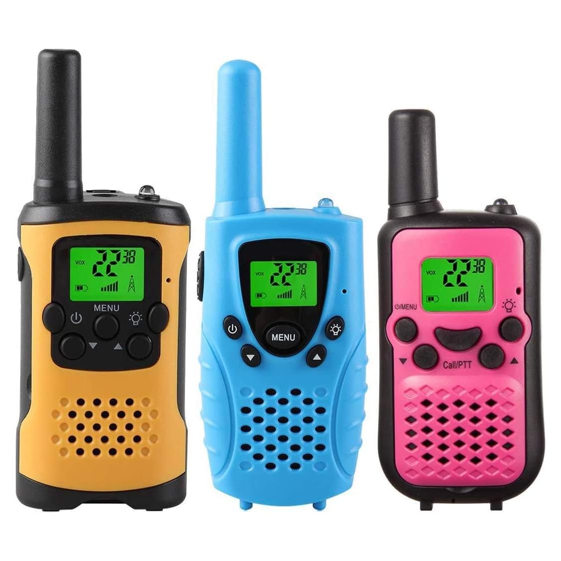 Walkie Talkies para Niños inYYTer 3 Pack Amarillo 6.44km
