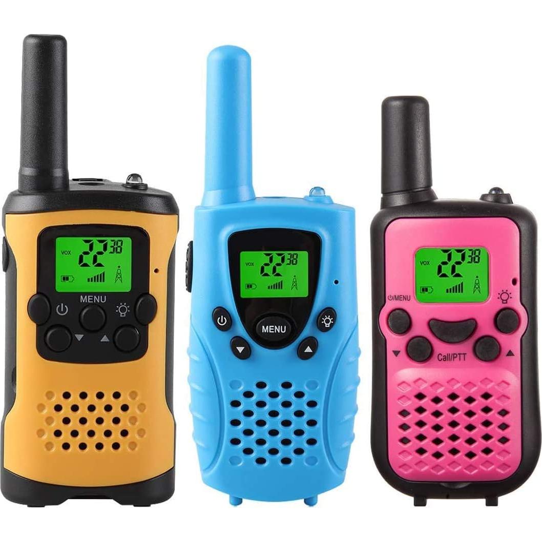Walkie Talkies para Niños inYYTer 3 Pack Amarillo 6.44km
