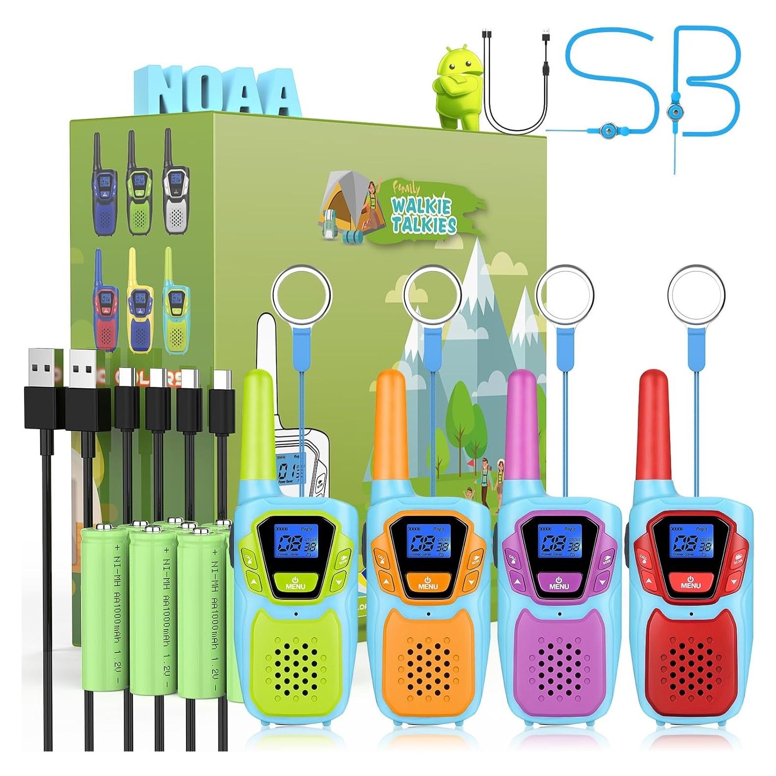 Walkie Talkies Topsung M920 Recargables 4 Paquete 4 km