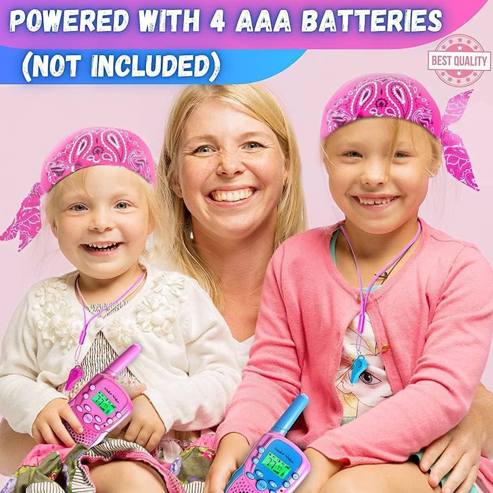 Walkie Talkies Waka Waka para Niños - 2 Unidades Rosa y Azul