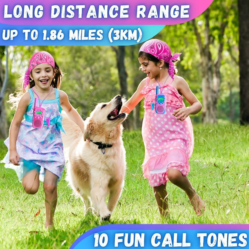 Walkie Talkies Waka Waka para Niños - 2 Unidades Rosa y Azul