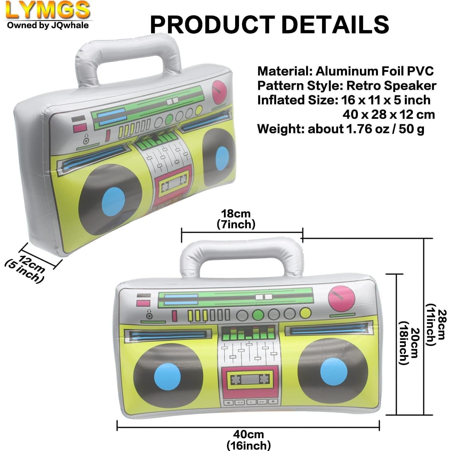 Globo Inflable Retro Radio 40cm LYMGS Decoración Fiesta