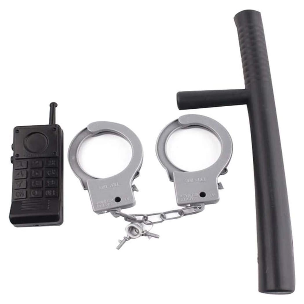 Conjunto de Disfraz de Policía BinaryABC con Walkie Talkie y Esposas