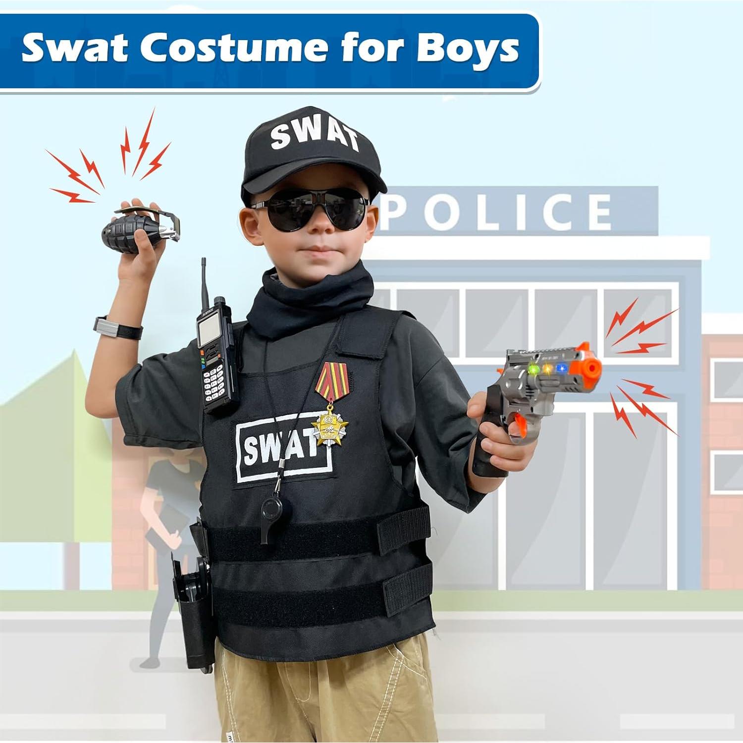 Disfraz de Policía para Niños SWAT - Incluye Chaleco y Accesorios