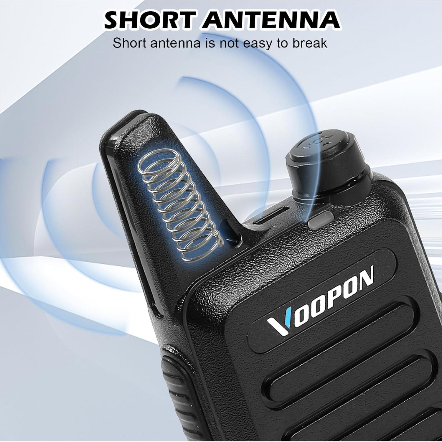 Walkie Talkies VOOPON Recargables 22 Canales 2 Paquete