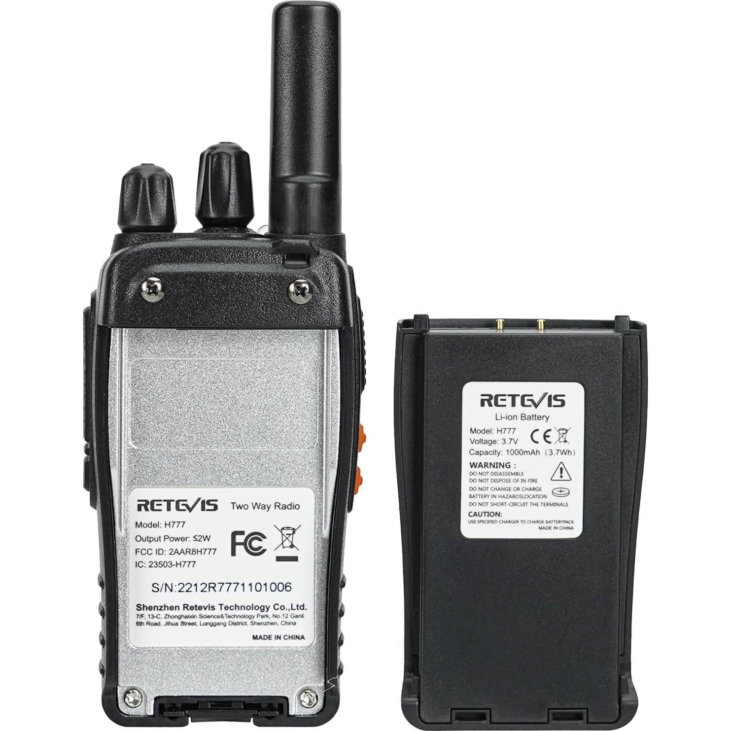 Walkie Talkies Retevis H-777 Recargables 10 Unidades