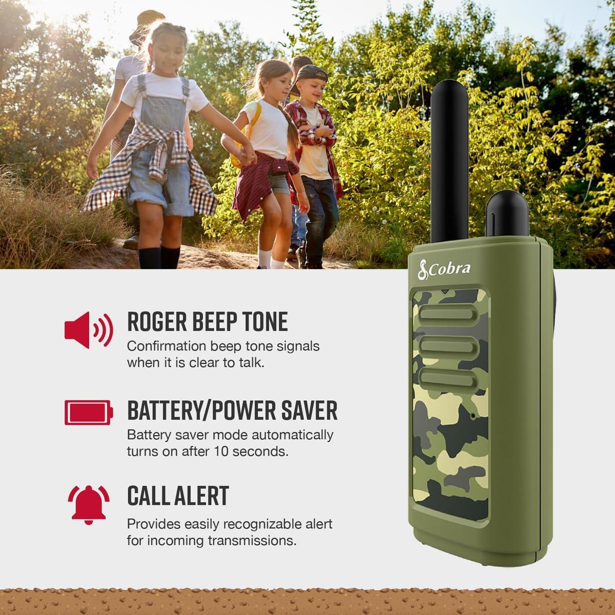 Walkie Talkies Cobra HE150 G para Niños - Alcance 25.75 km, Verde