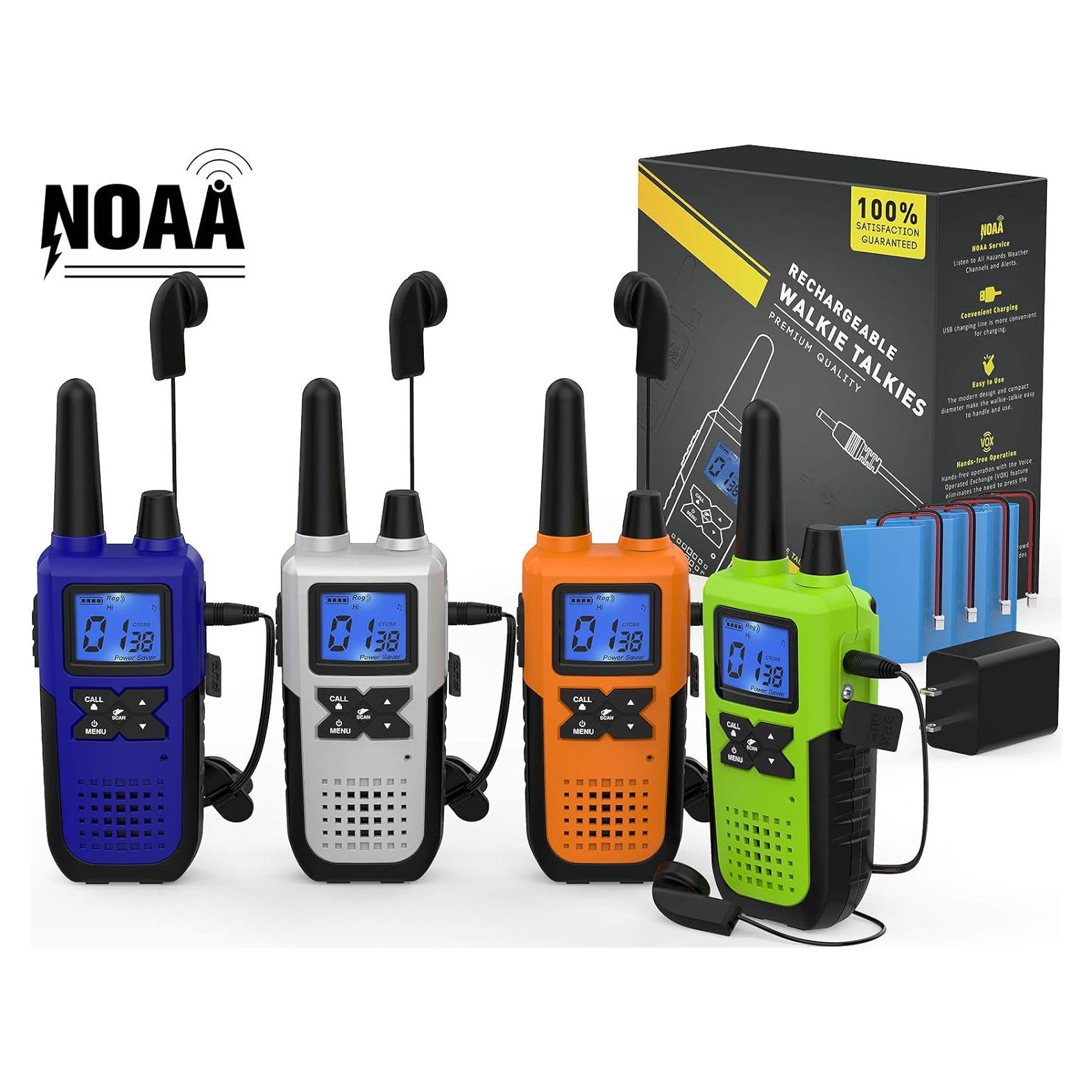 Walkie Talkies Recargables Topsung 4 Unidades Largo Alcance