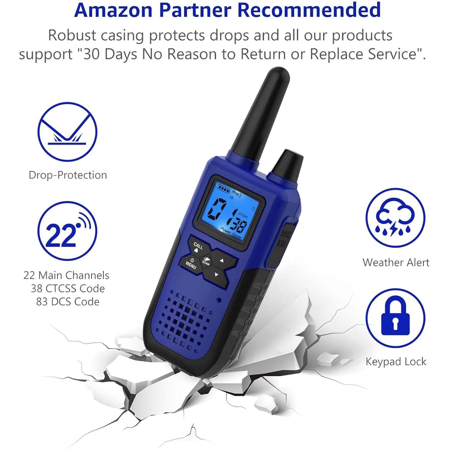 Walkie Talkies Recargables Topsung 4 Unidades Largo Alcance