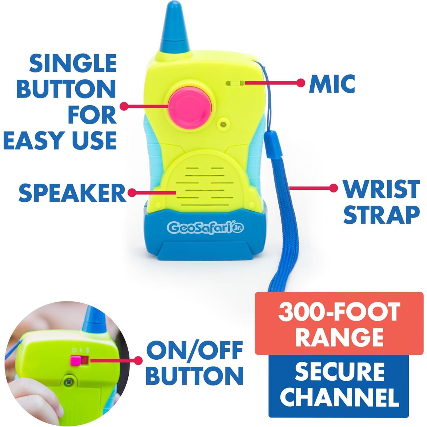 Walkie Talkies para Niños GeoSafari Jr. 2-Pack - 90m