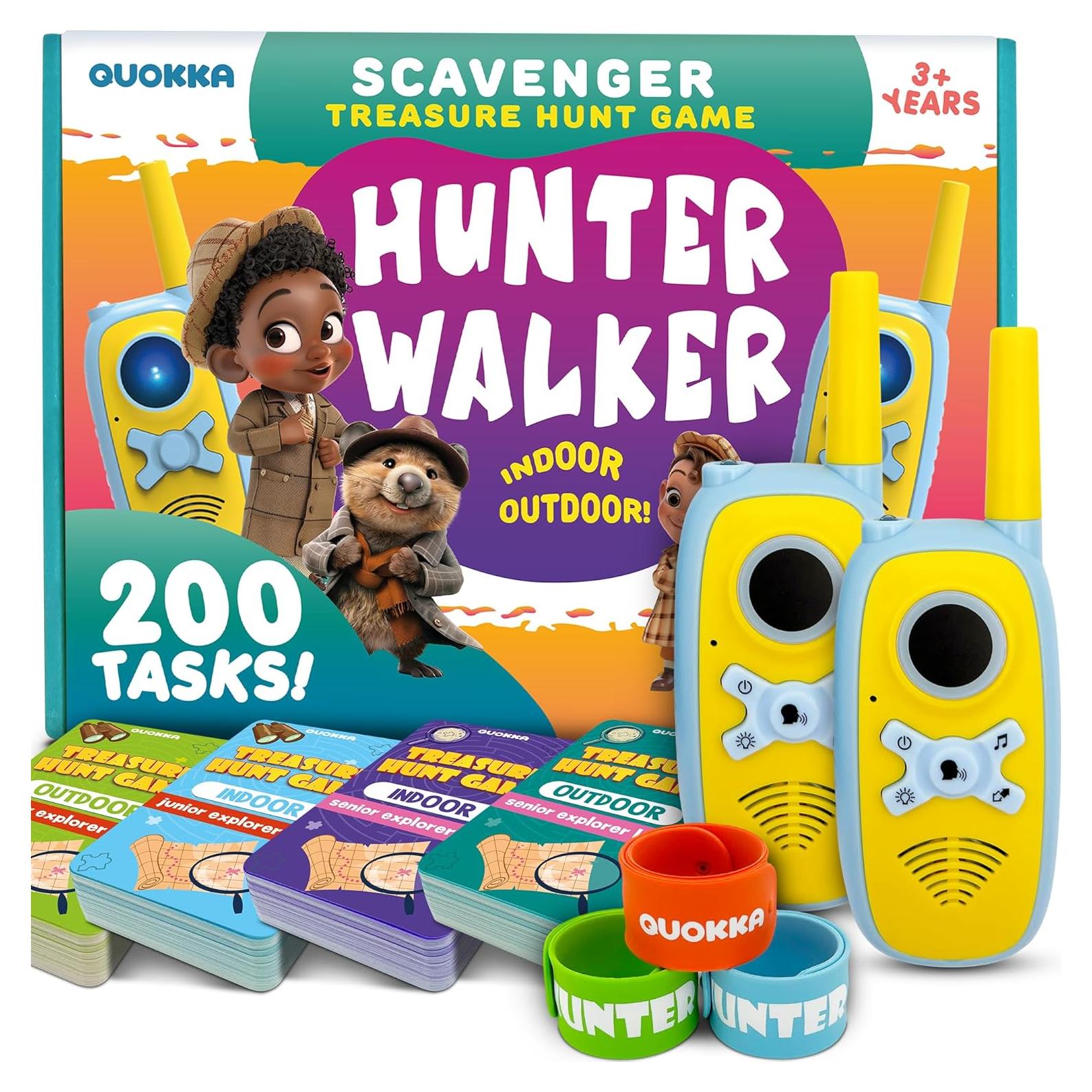 Juego de Búsqueda del Tesoro Quokka - 200 Tarjetas y 2 Walkie Talkies