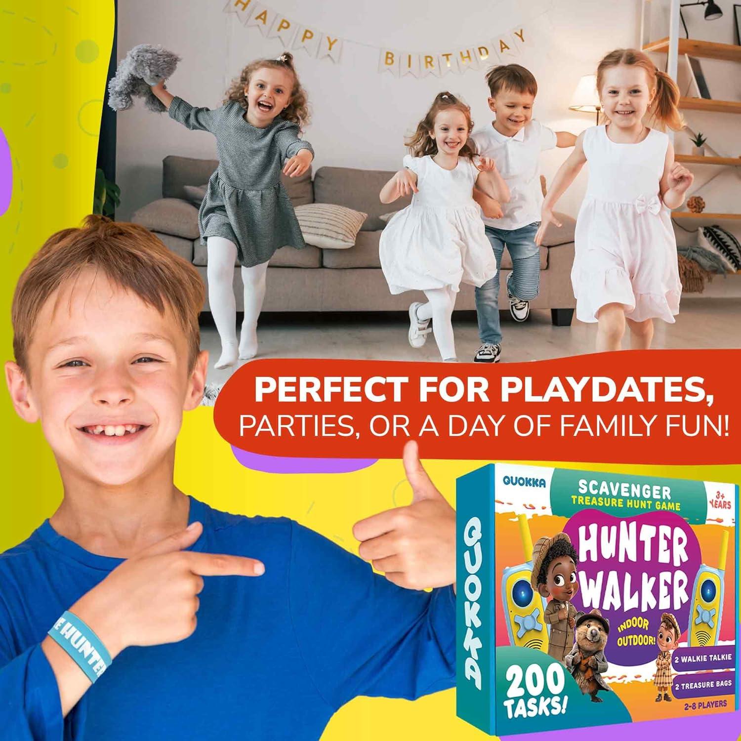 Juego de Búsqueda del Tesoro Quokka - 200 Tarjetas y 2 Walkie Talkies