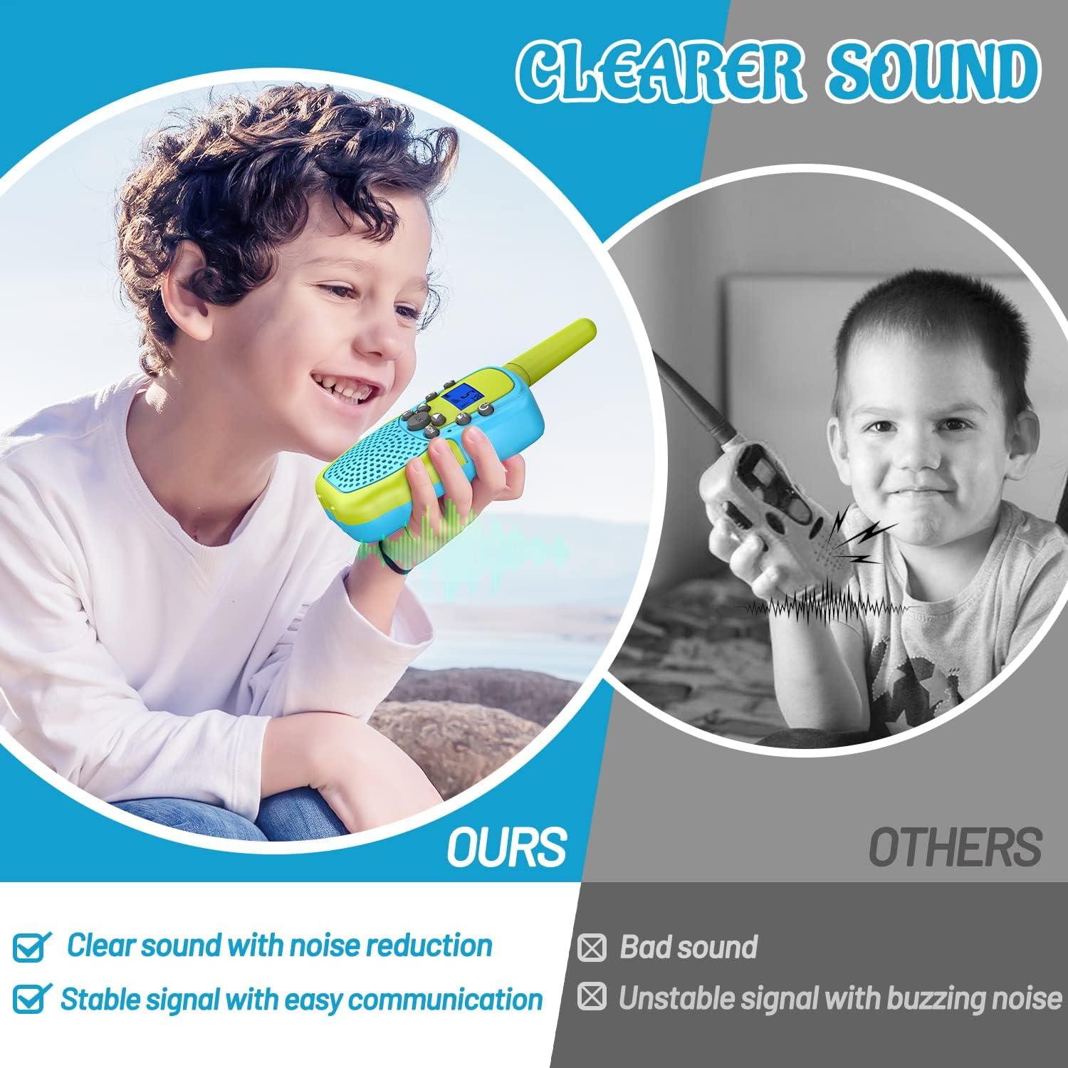 Walkie Talkies AIKTUPSY para Niños 3-12 Años 22 Canales