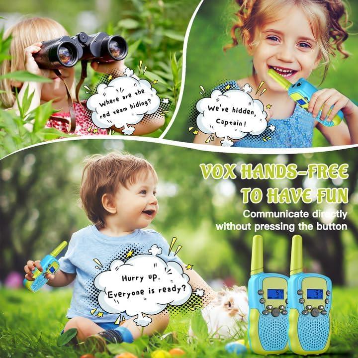 Walkie Talkies AIKTUPSY para Niños 3-12 Años 22 Canales