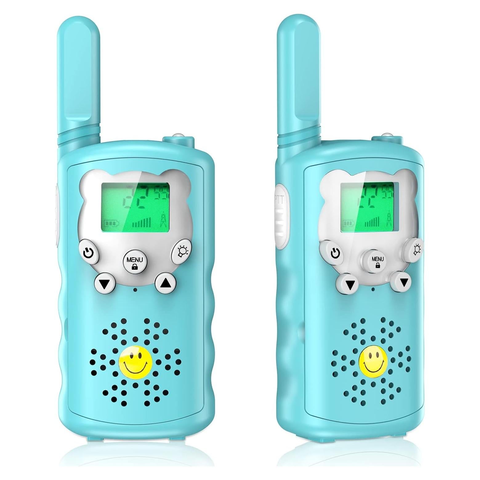 Walkie Talkies Azul para Niños y Adultos 22 Canales 4.83 km
