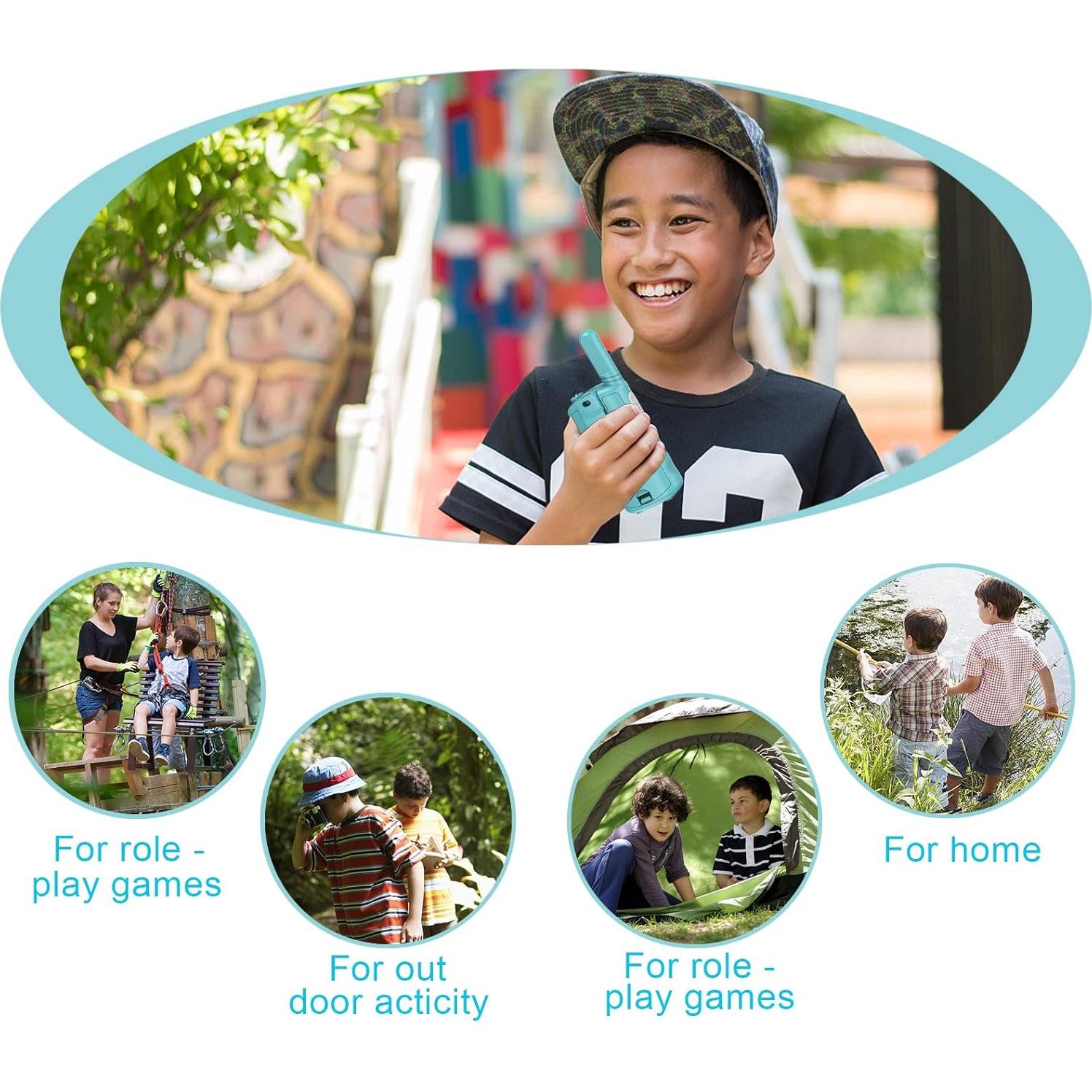 Walkie Talkies Azul para Niños y Adultos 22 Canales 4.83 km