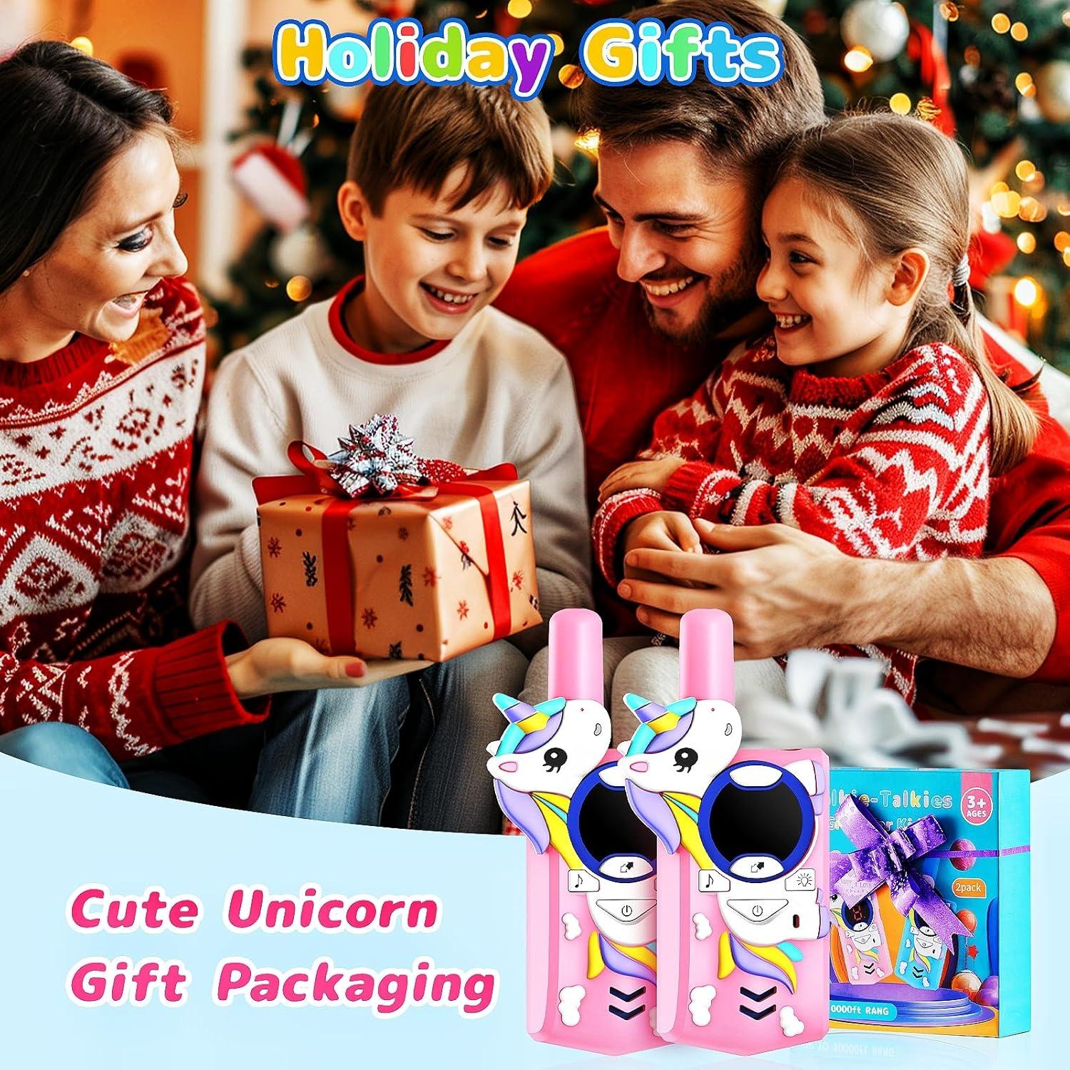 Walkie Talkies para Niños Cozfemini Rosa 2 Canales 3.22 km