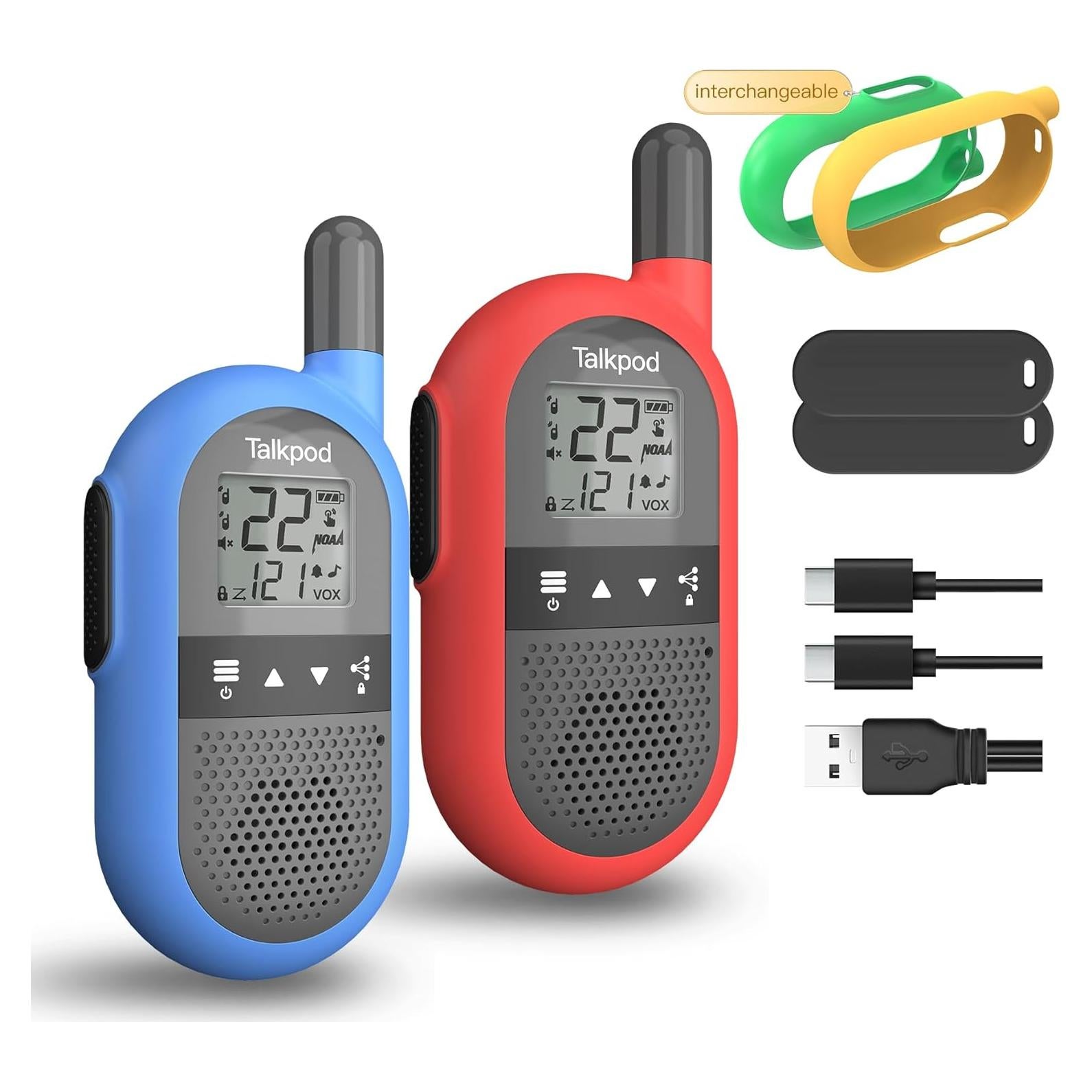 Walkie Talkies Talkpod F40 2 Pack para Niños y Adultos 22CH