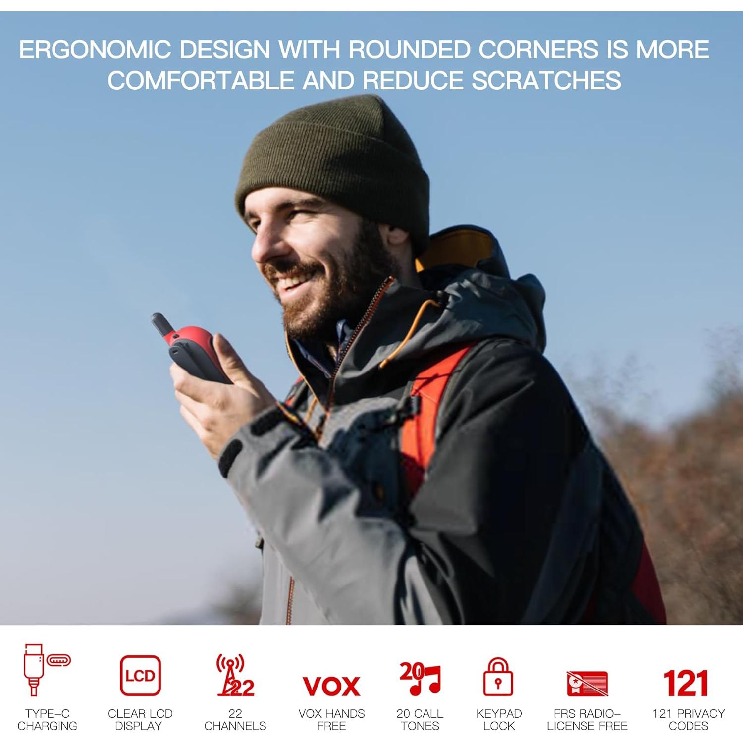 Walkie Talkies Talkpod F40 2 Pack para Niños y Adultos 22CH