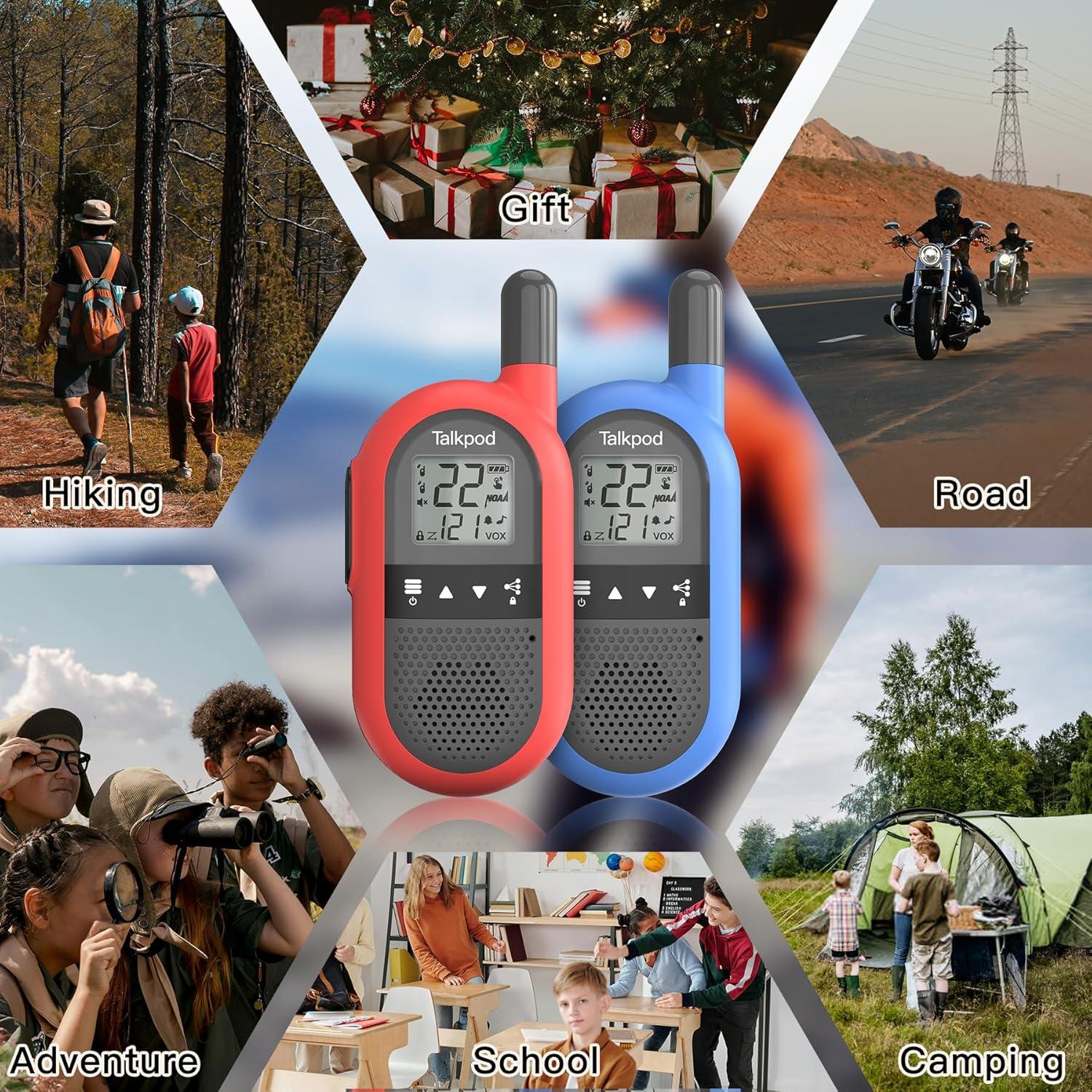 Walkie Talkies Talkpod F40 2 Pack para Niños y Adultos 22CH